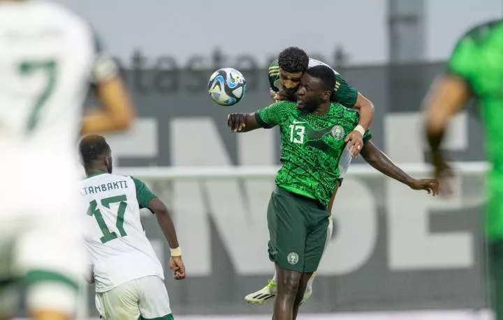 Nigeria in action against Saudi Arabia