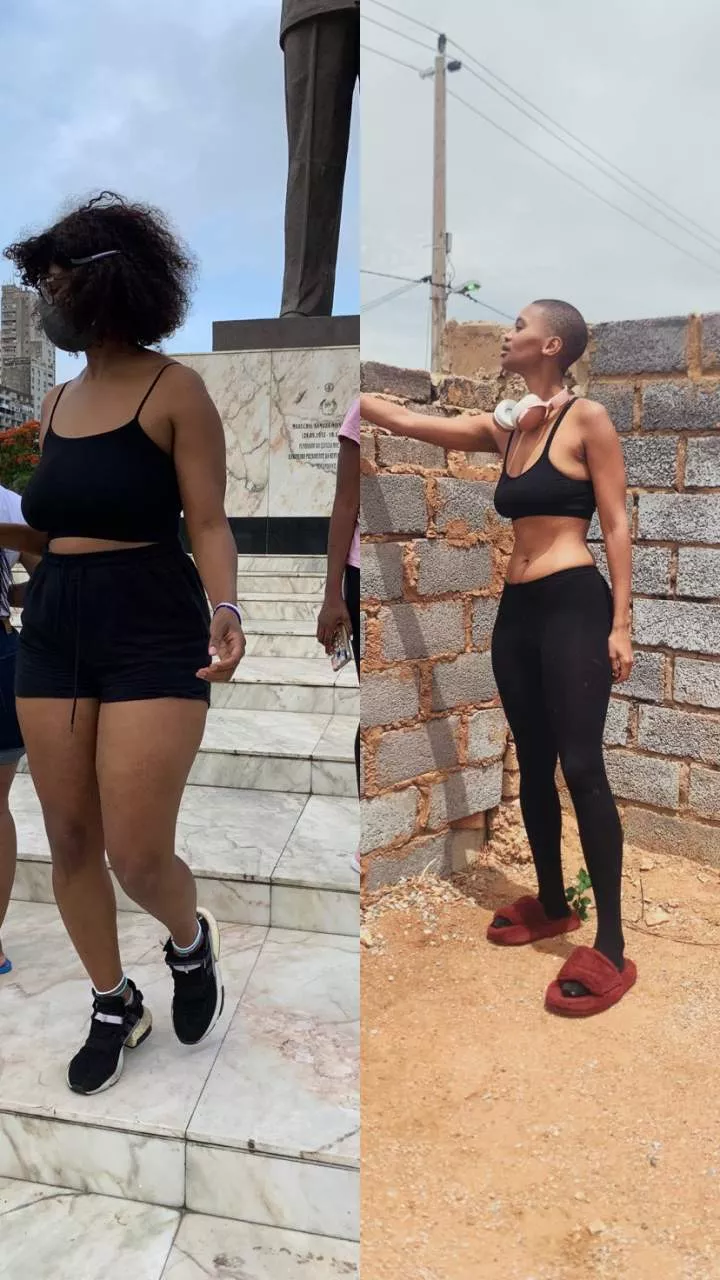 South African woman shows off her body transformation after half a year without alcohol and meat