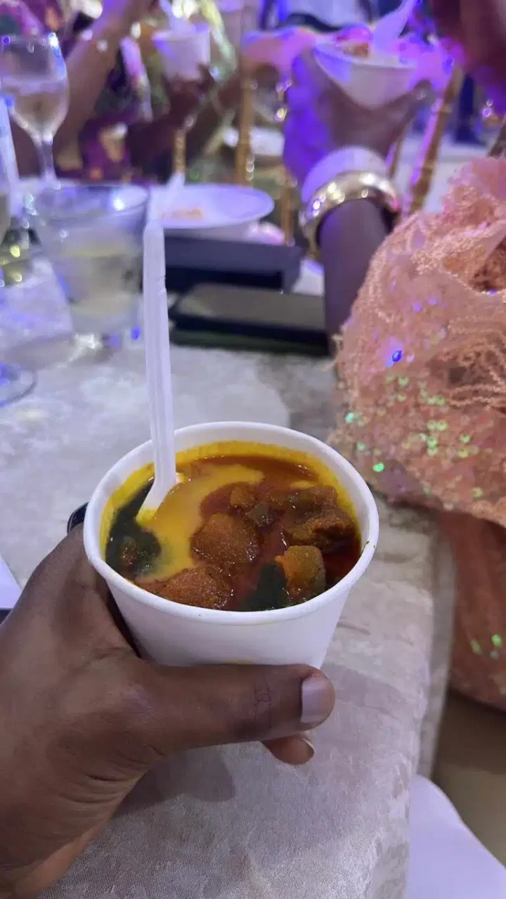 Saga laments amala portion served at wedding, blames 'T-Pain'