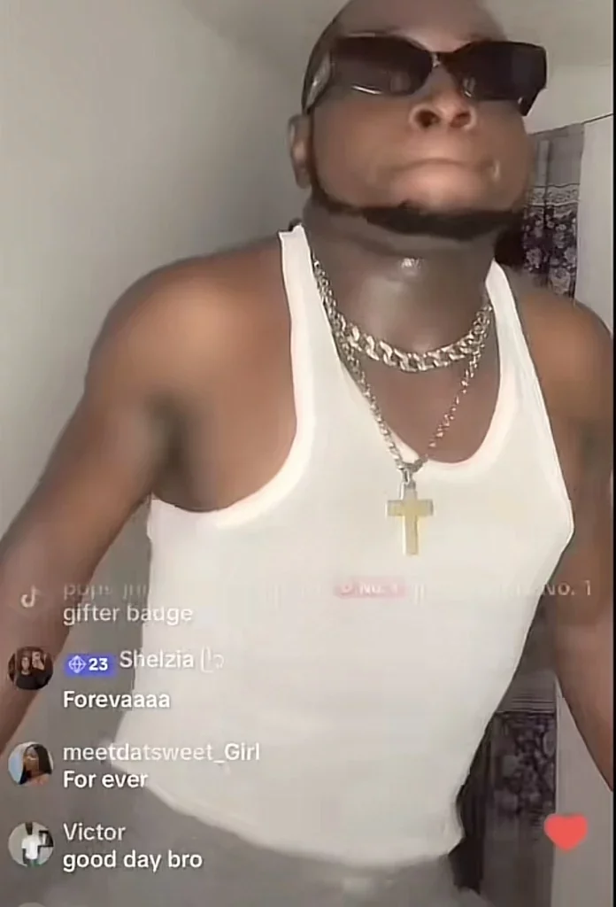 Lady shocked after finding Davido's lookalike performing on Tiktok live