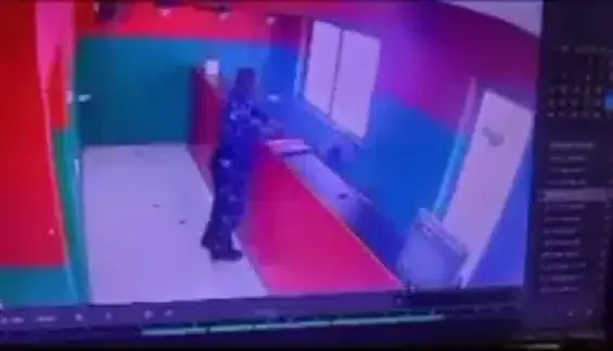 Alleged police officer captured on CCTV stealing from a store