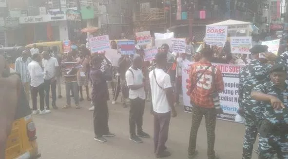 Democracy Day: Mega Protest Breaks Out in Lagos (PHOTOS)