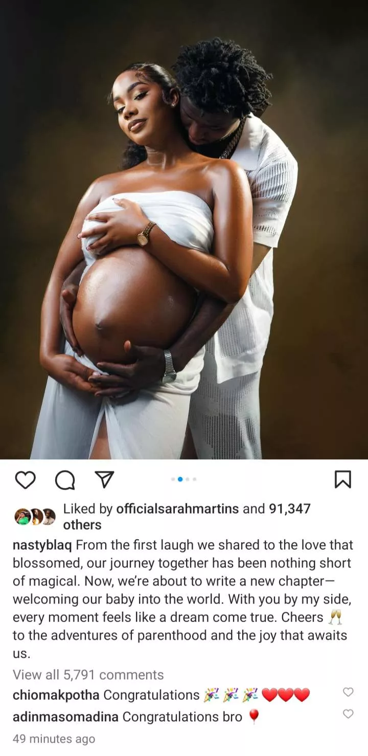 Skit maker Nasty Blaq set to welcome first child with partner