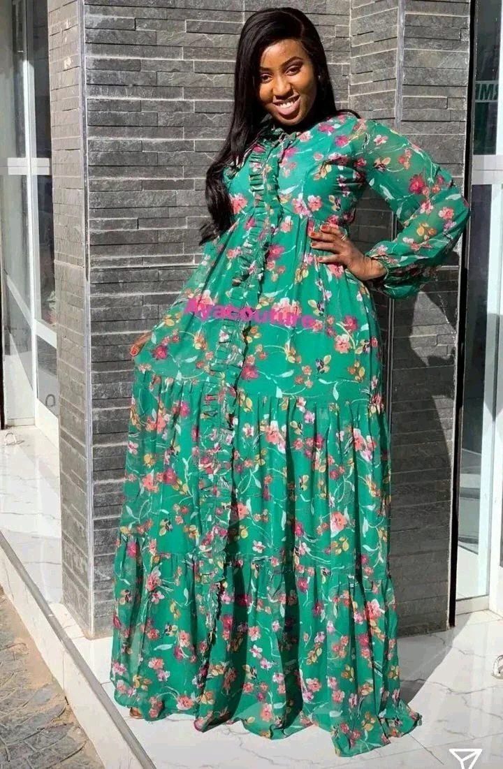 Chiffon Bubu Gowns for Classy Women.