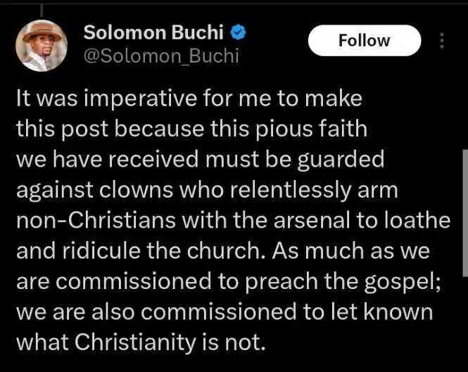 Solomon Buchi calls for arrest of Jeremiah Fufeyin, labels him a false prophet