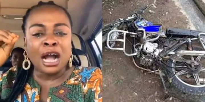 Woman weeps as baby loses both legs in tragic motorcycle accident