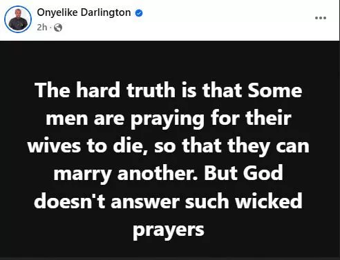 Some Men Are Praying for Their Wives To D!e So They Can Marry Another - Nigerian Businessman Says Some Men Are Praying for Their Wives To D!e So They Can Marry Another - Nigerian Businessman Says