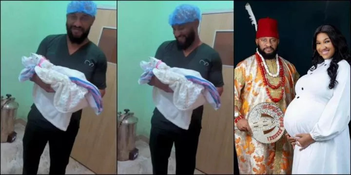 Yul Edochie shares adorable video of him cradling his daughter