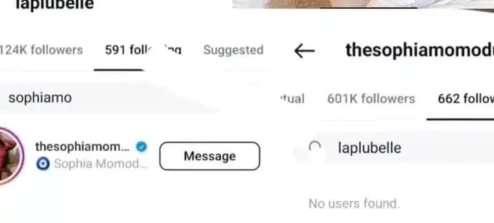Trouble in paradise as Sophia Momodu unfollows Amanda Brown on Instagram