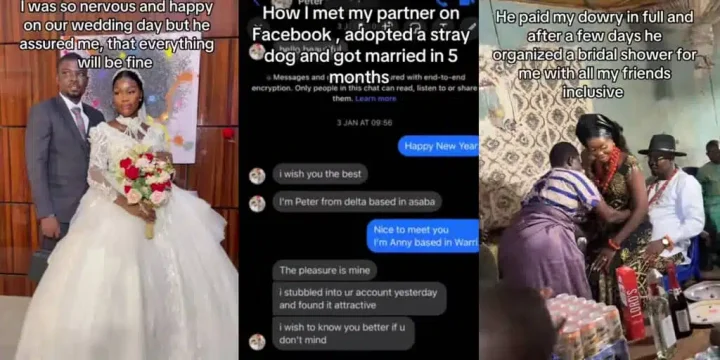 Woman shares story of marrying man 5 months after his New Year Facebook message