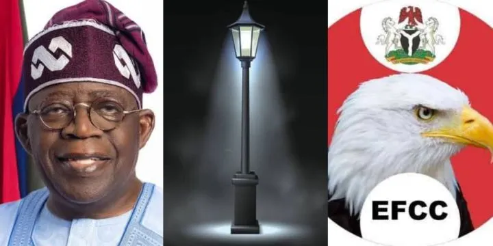 EFCC asked to investigate Tinubu over reported ₦266.25m budget for one streetlight EFCC asked to investigate Tinubu over reported ₦266.25m budget for one streetlight