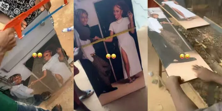 Man cuts photo frame in two after relationship crash