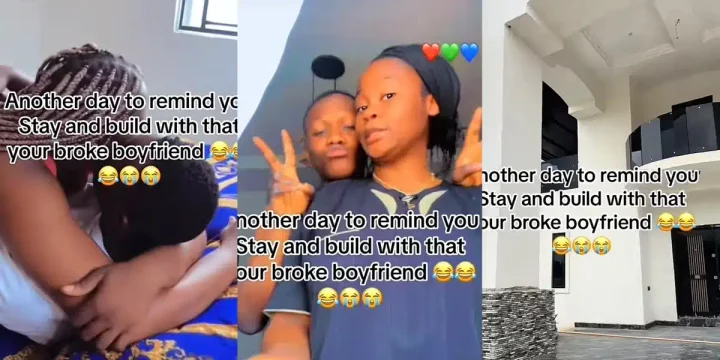 Lady warns other women to remain and grow with their 'broke