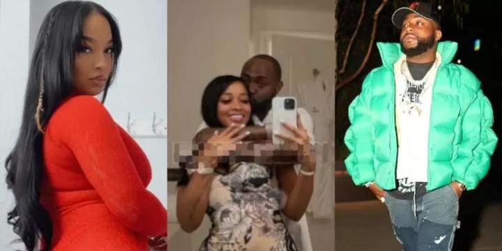 Davido's alleged side chic, Bonita Maria slams Nigerians attacking her, claims she isn't the one in the photo