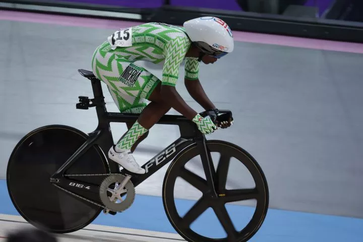 Nigerian cyclist Ese Lovina Ukpeseraye