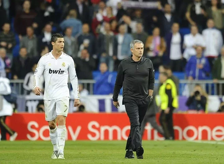 Jose Mourinho and Cristiano at Real Madrid (Credit:Getty)