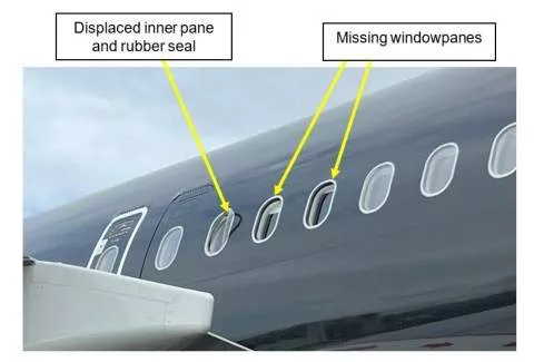 Plane reached 15,000ft before anyone noticed it had missing windows (photos)