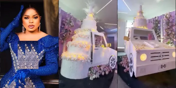 Bobrisky marks 33rd birthday with massive car-shaped cake