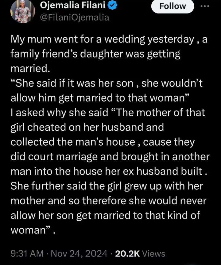 Lady shares how cheating wife won family house after divorce due to court marriage