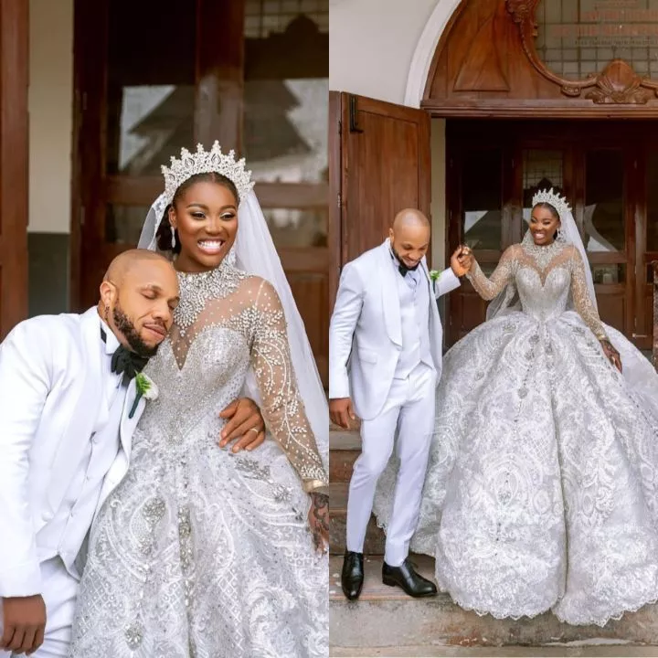 Actor Charles Okocha promises undying love for wife Mimi as he shares their wedding photos