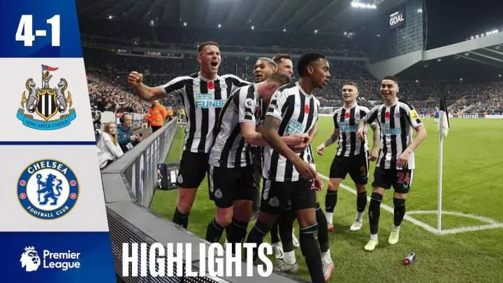 Newcastle United 4 - 1 Chelsea (Nov-25-2023) Premier League Highlights