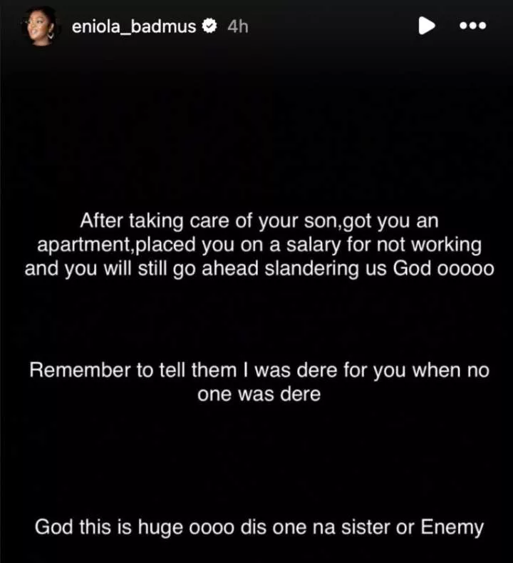 Eniola Badmus gives context amidst speculation of dissing Davido