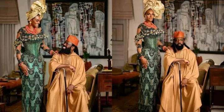 Timaya, Brooke Bailey intensify dating rumors with traditional-themed photos