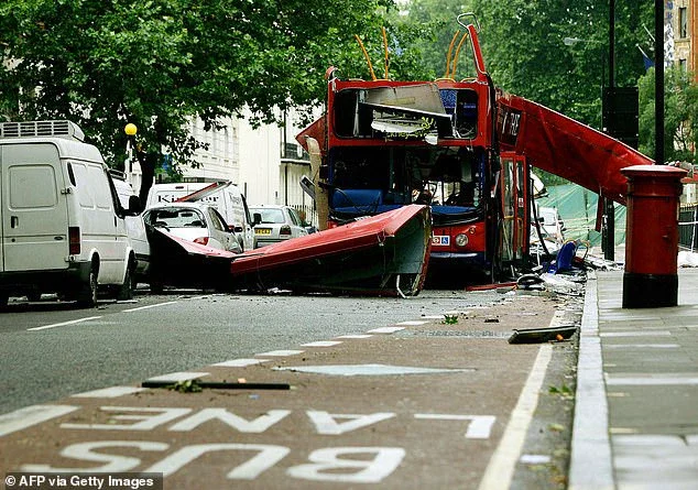 It comes as the nation marked the 20th anniversary of the terror atrocity today (pictured is the Number 30 bus which was destroyed by a suicide bomber)