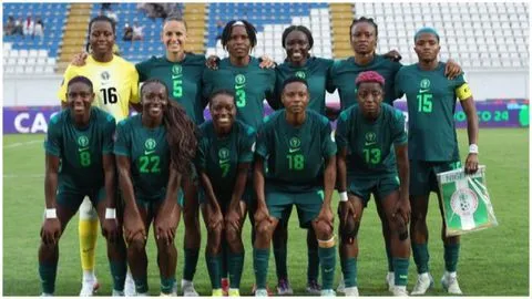 Super Falcons at WAFCON 2024.