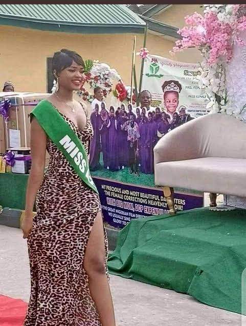 Moment alleged killer of Super TV boss, Chidinma showed off her runway skills during 'Miss Cell 2022' pageantry (Video)