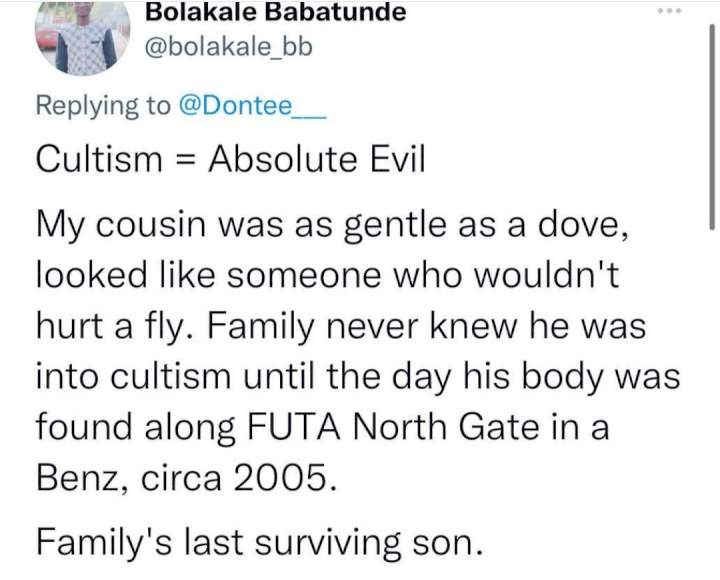 Twitter Users Share Stories On Negative Effect Cultism Had On Lives Of Promising Youths