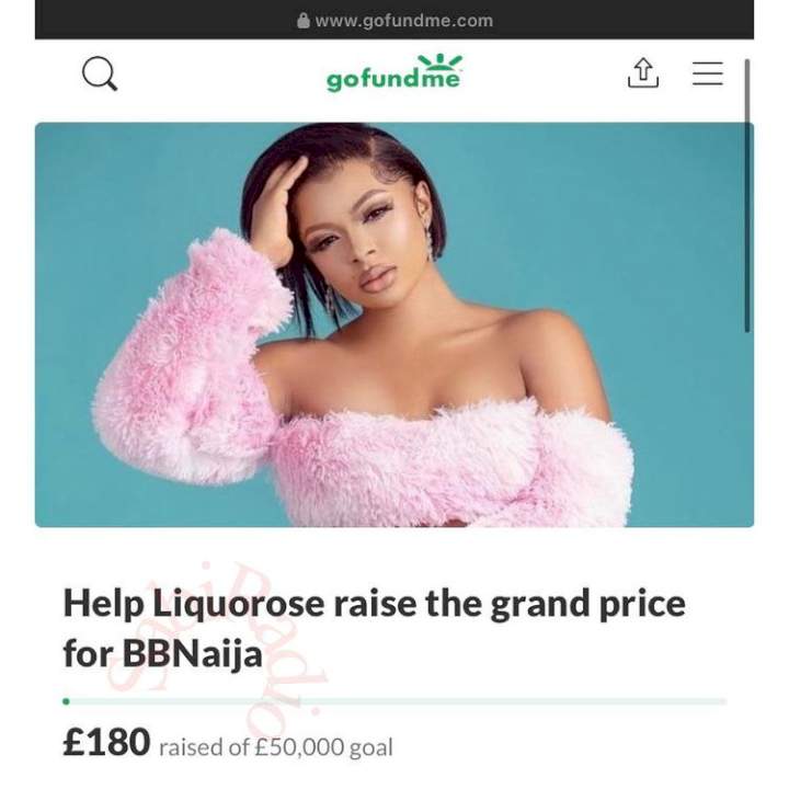 BBNaija: Fans set up GoFundMe to raise N30M for Liquorose