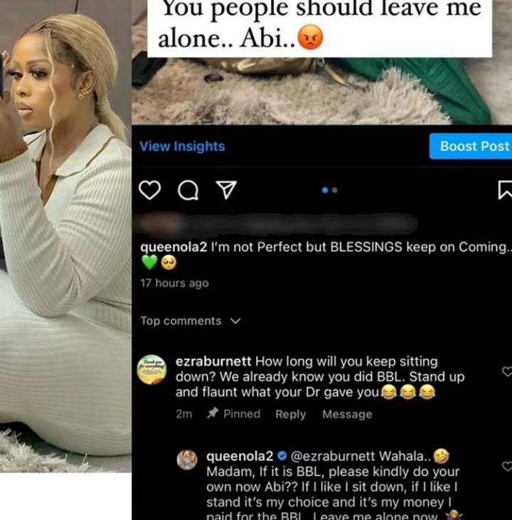 'I paid for BBL with my money, do your own' - Alaafin of Oyo's estranged wife, Olaitan claps back at trolls