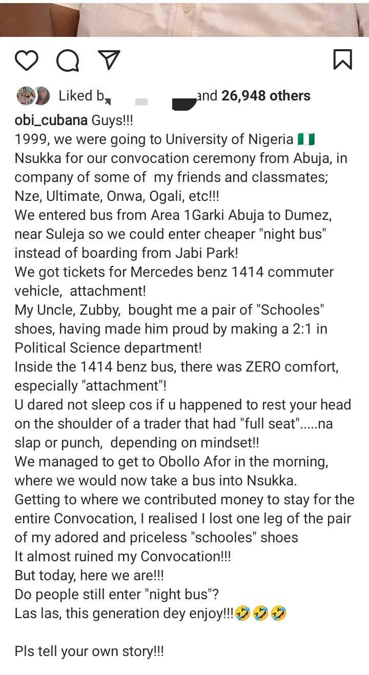 Obi Cubana reveals how losing his shoes almost ruined his convocation at UNN