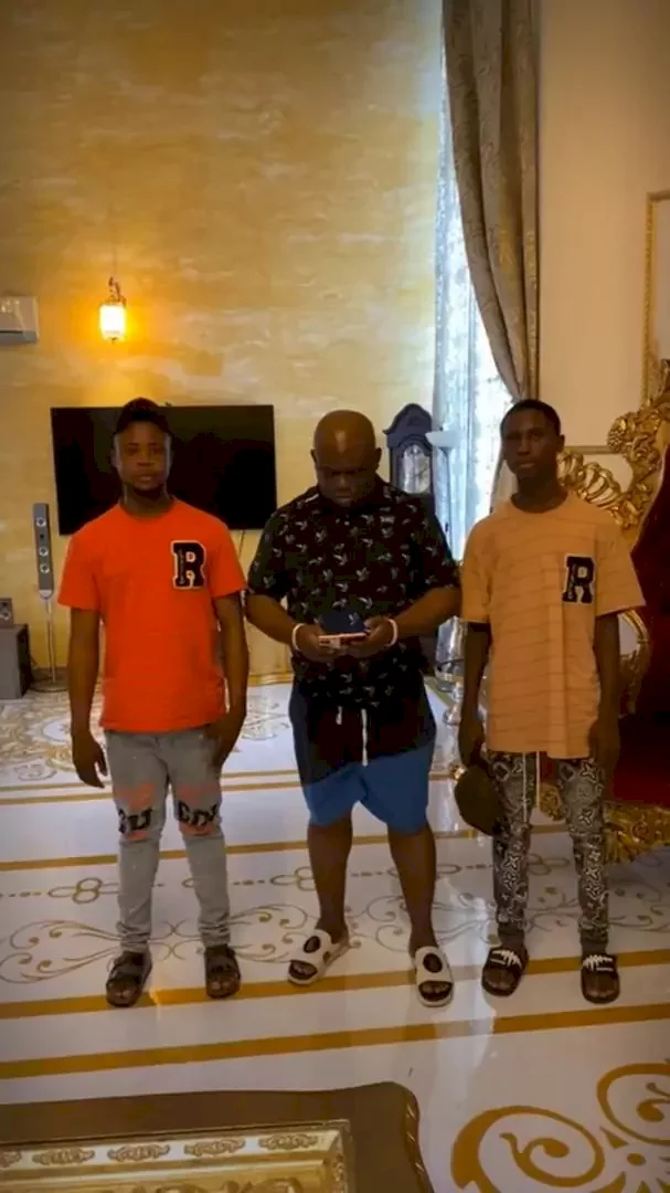 Sacked security officers visit mansion of Pastor Chibuzor Chinyere to claim scholarship abroad (Video)