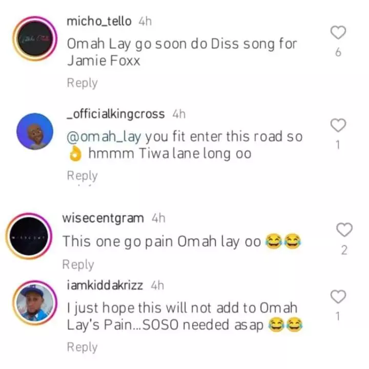 'This one go pain Omah Lay' - Netizens react as Tiwa Savage and Jamie Foxx party hard (Video)