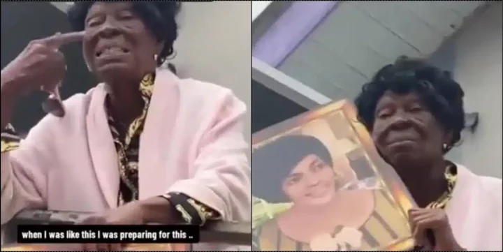 "Prepare yourself for this, it's not easy" - Aged woman recounts how beautiful she was in her youthful age (Video)