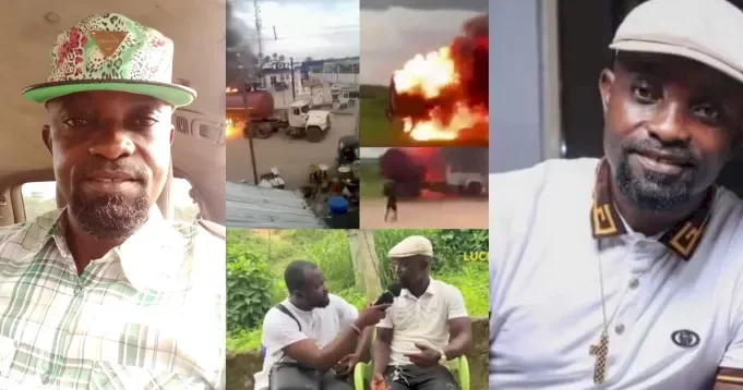 "My wife is close to giving birth, my tanker has burnt, nothing to do for now"- Brave truck driver who risked his life to avert catastrophe in Delta speaks (video)