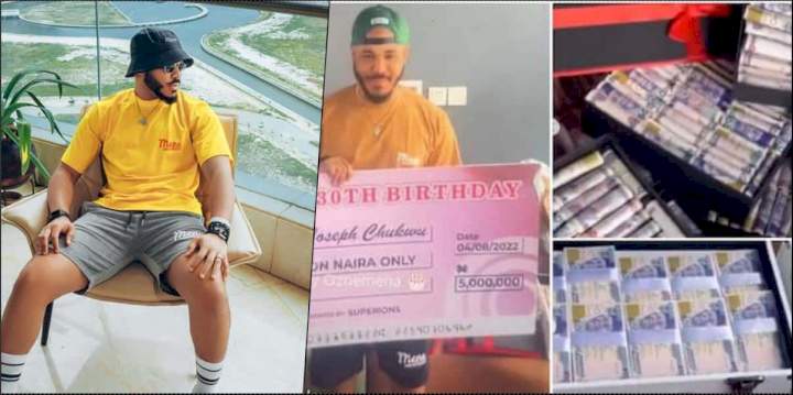 Ozo receives N5M and loads of gift items as he marks 30th birthday