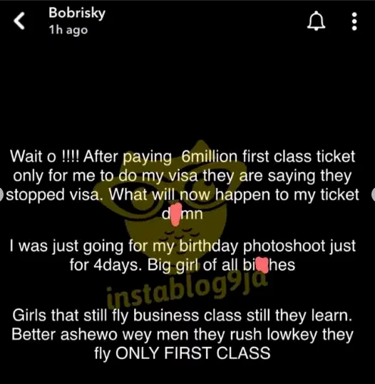 How I paid N6M for a flight to Dubai just to take pictures - Bobrisky