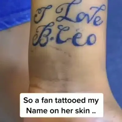 Blessing Ceo shrieks with excitement after fan 'tattooed' her name on wrist (Video)