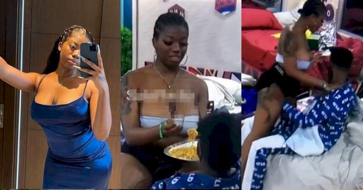 BBNaija: Moment Angel spoon feeds Yousef in a seductive manner (Video)