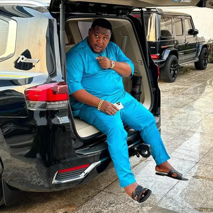 'Na wetin she see be this' - Reactions as Cubana Chief Priest flaunts cars, house amidst side chic saga