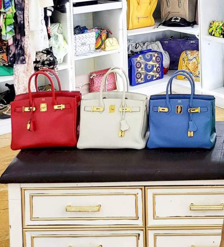 Linda Ikeji acquires three designer bags worth N30M, shows off her collections