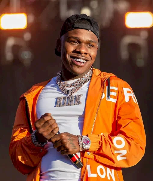 'Hold your phone tight' - Man warns Dababy as fans mob him in Lagos (Video)