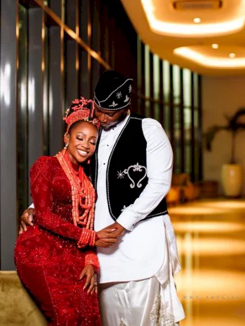 First photos from actress Ini Dima Okojie's traditional wedding to her man, Abasi Ene-Obong