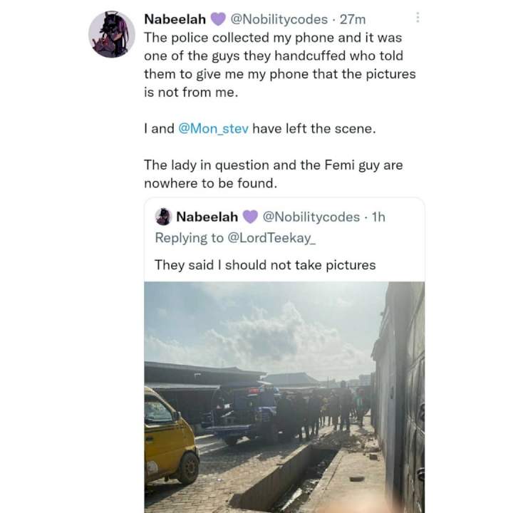 Police storm location after lady came on Twitter to raise alarm about being kidnapped and raped