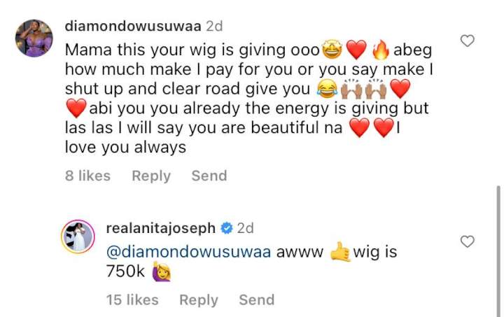 'My wig is N750k' - Actress, Anita Joseph reveals cost of wig she rocked to meet Peter Obi (video)