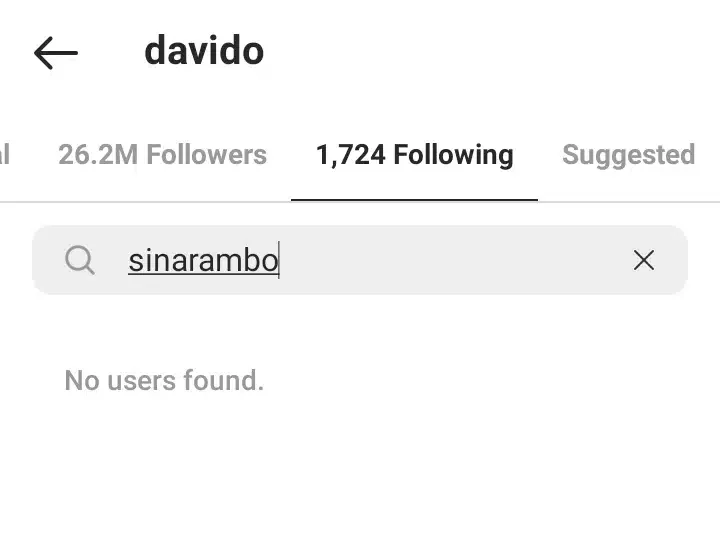 Davido unfollows cousin, Sina Rambo, after he leaked their chat to mother-in-law