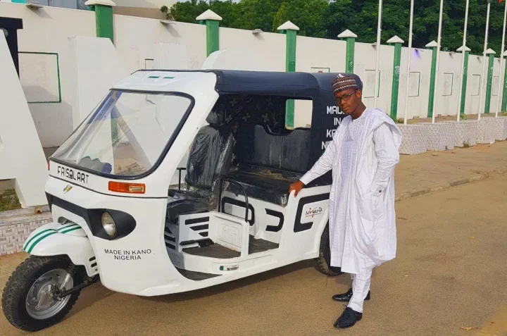 Young man builds tricycle from scratch in Kano (Photos)